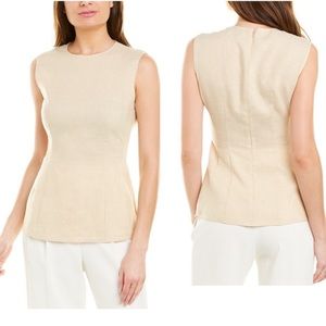 Theory Pure Linen Paneled Sleeveless Top NWT
